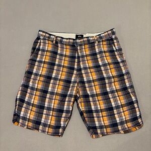 Stussy Shorts Mens 32 Plaid Chino Preppy Streetwear Skate Punk Hip Hop Y2K